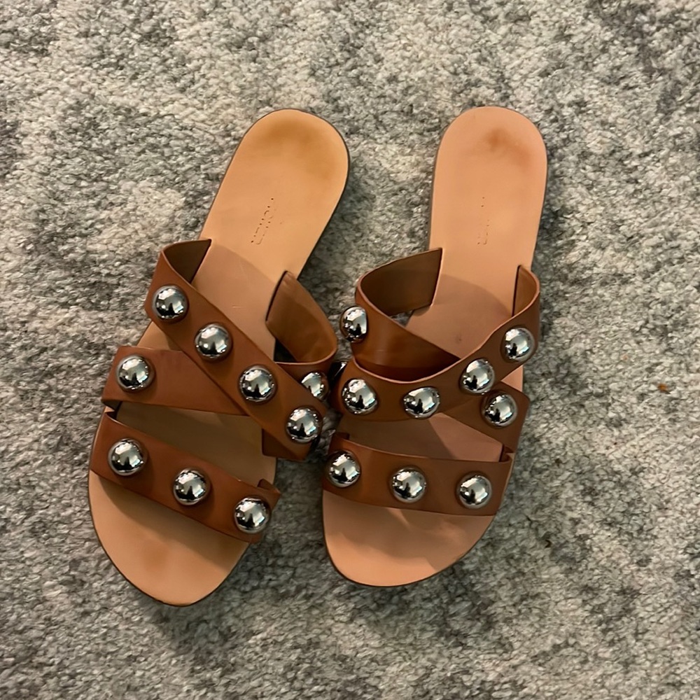 Marc Fisher Studdee Faux Leather Sandals - 8.5